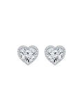 Heart Solitaire Earrings