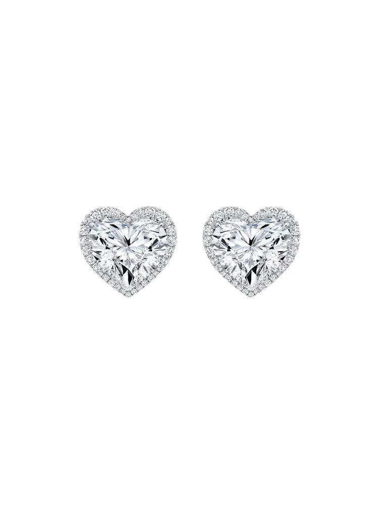Heart Solitaire Earrings