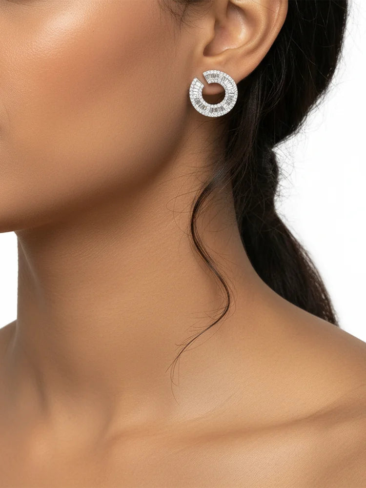 Inaara Crest Hoop Earrings