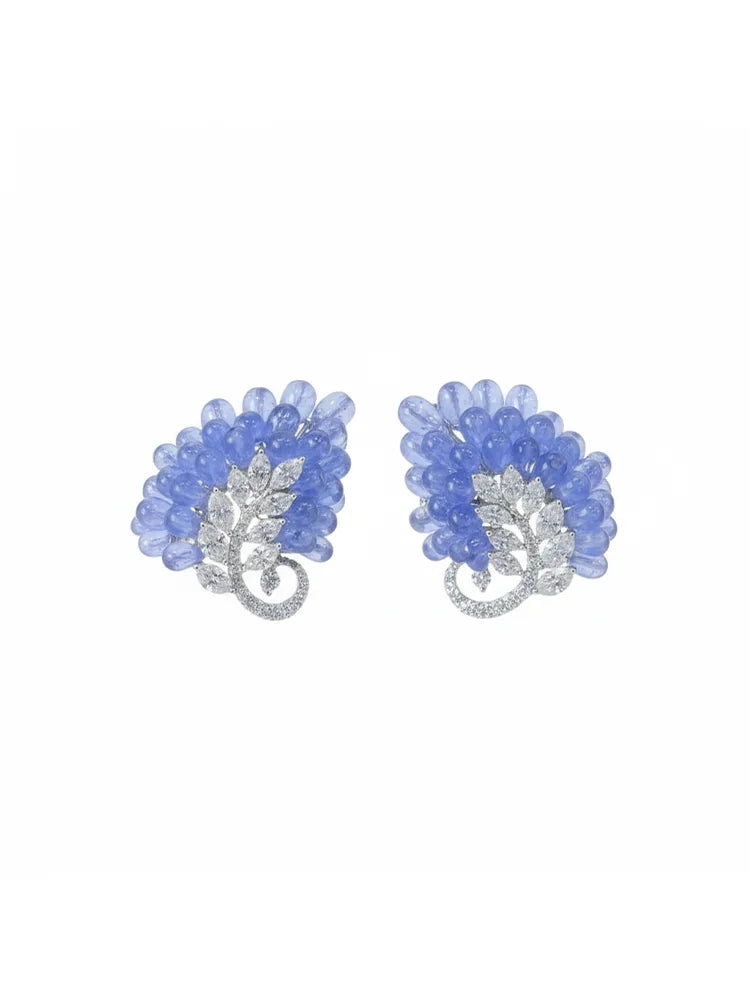 Azure Bloom Tanzanite Earrings