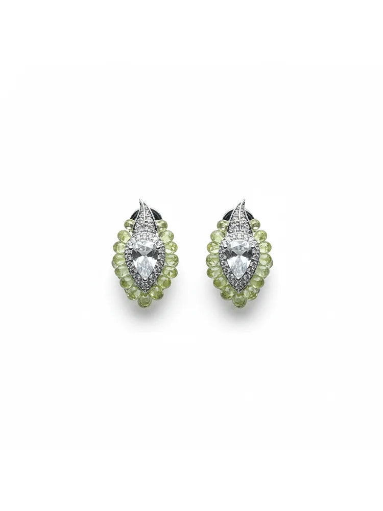 Pistachio Dew Drop Earrings
