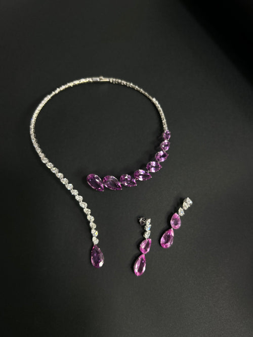 Inaara Kunzite Hasli Necklace & Earrings